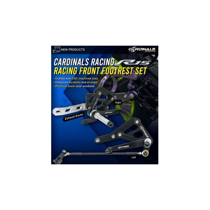 Cardinals Racing RearSets/Footrests (S2) - Yamaha R15v3/MT-15 (Limited ...