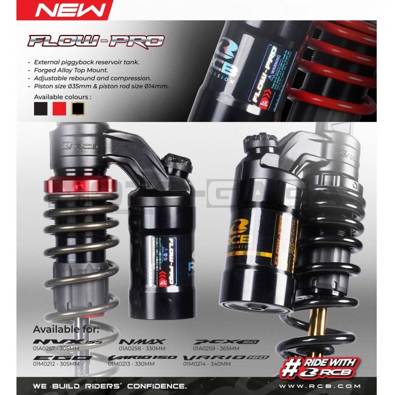 Racing Boy Flow Pro Dual Shock Absorbers (320mm) - Universal/Honda/Yamaha