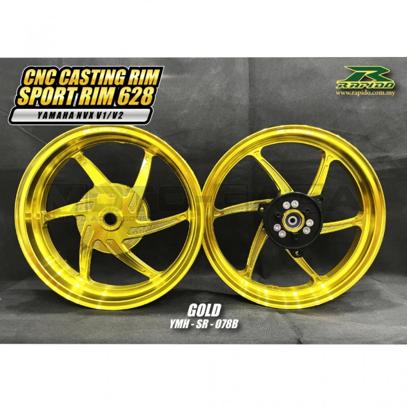 Nvx V2 Rim Rapido Wheels/Rims (2.50/3.50 x 14) - Yamaha NVX/Aerox V1/V2/V3
